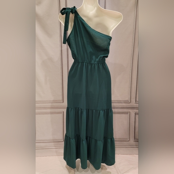 PrettyGarden Women's Maxi Dress One Shoulder Sleeveless Ruffle - Picture 11 of 11